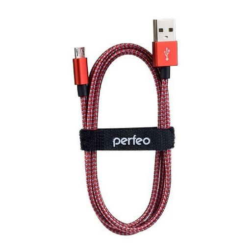 PERFEO Кабель USB2.0 A вилка - Micro USB вилка, красно-белый, длина 3 м. (U4804) фото 1