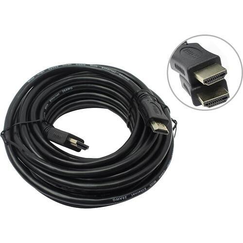 Wize C-HM-HM-7.5M Кабель HDMI, 7.5 м, v.2.0, 19M/19M, позол.разъемы, экран, черный, пакет фото 1
