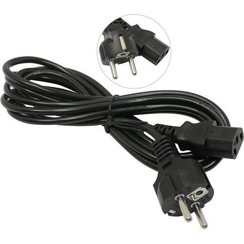 Exegate EP280648RUS Кабель питания ExeGate Power PC-3P (Евровилка Schuko->С13) VDE-250V-3*0.5mm2, медь, черный, 3м. фото 1
