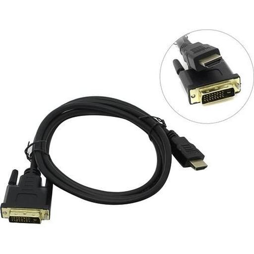 Exegate EX284906RUS Кабель HDMI-DVI ExeGate EX-CC-HDMIM-DVIM-2.0 (19M/25M, dual link, 2м, 2 фильтра, позолоченные контакты) фото 1