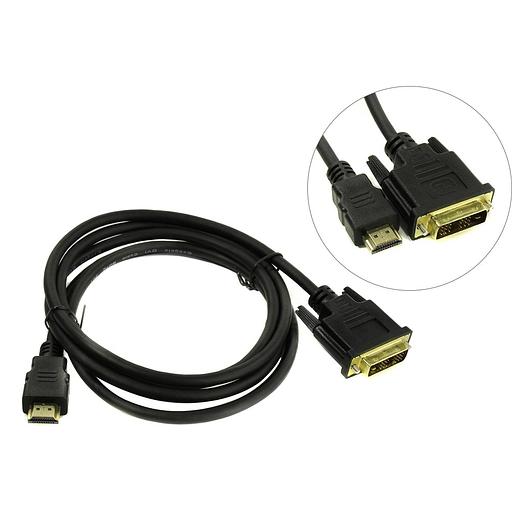 Exegate EX284893RUS Кабель HDMI-DVI ExeGate EX-CC-HDMIM-DVIM-1.8 (19M/19M, single link, 1,8м,позолоченные контакты) фото 1