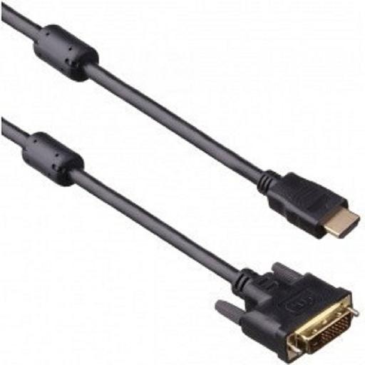 ExeGate EX191101RUS Кабель HDMI-DVI ExeGate EX-CC-HDMIM-DVIM-1.8 (19M/25M, dual link, 2 фильтра, 1,8м, позолоченные контакты) фото 1