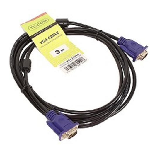 TV-COM Кабель соединительный (QCG120H-3M) SVGA (15M/M) 3m 2 фильтра [6939510844108] фото 1
