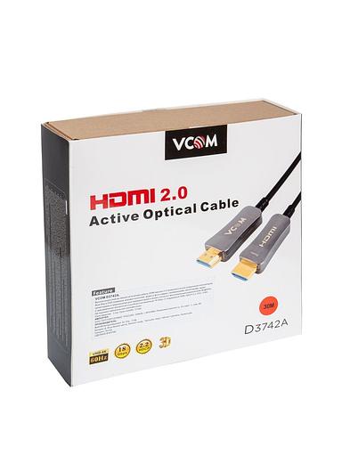 VCOM D3742A-30M Активный оптический кабель HDMI 19M/M,ver. 2.0, 4K@60 Hz 30m VCOM [04895182204560] фото 9