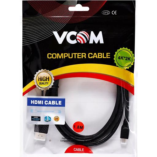 VCOM CG587-1.8M Кабель HDMI-19M --MicroHDMI-19M ver 2.0 1.8m VCOM фото 8