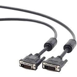 Кабель DVI-D single link Gembird/Cablexpert, 19M/19M, 4.5м, черный, экран, феррит.кольца, пакет (CC-DVI-BK-15) фото 1