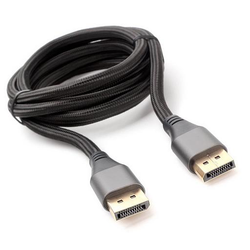 Кабель DisplayPort Cablexpert CC-DP8K-6, v1.4, 1.8м, 20M/20M, нейлоновая оплетка, метал. разъемы, пакет фото 1