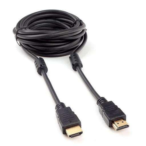 Cablexpert CCF2-HDMI4-15, Кабель HDMI 4,5м, v2.0, 19M/19M, черный, позол.разъемы, экран, 2 ферр кольца, пакет фото 1