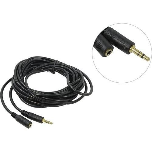 Exegate EX205310RUS Удлинитель звуковой (3.5mm Jack M - 3.5mm Jack F) 5м Exegate, позолоченные разъемы фото 1