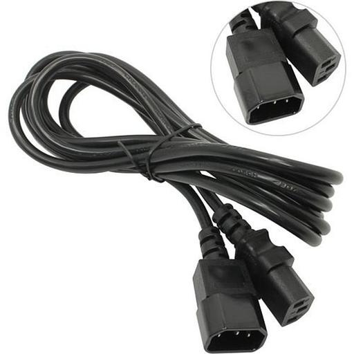 Exegate ES280990RUS Кабель монитор - компьютер (UPS->устройство) ExeGate Special EC-3S (IEC 320 С13->С14) 3*0.75mm2, CCA, черный, 3м. фото 1