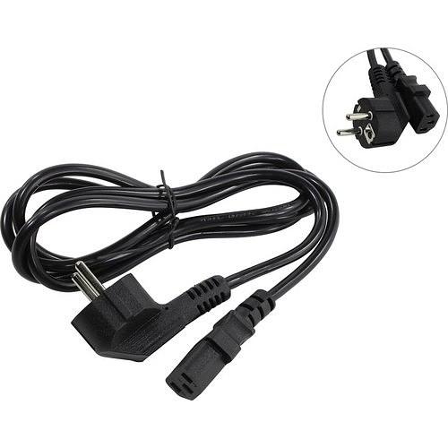 Exegate ES280999RUS Кабель питания ExeGate Special PC-1,8S (Евровилка угловая Schuko->С13) 3*0.5mm2, CCA, черный, 1.8м. фото 1