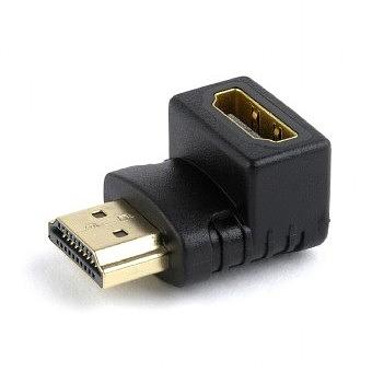 Cablexpert Переходник HDMI-HDMI 19F/19M, угловой соединитель 90 градусов, золотые разъемы (A-HDMI90-FML) фото 1