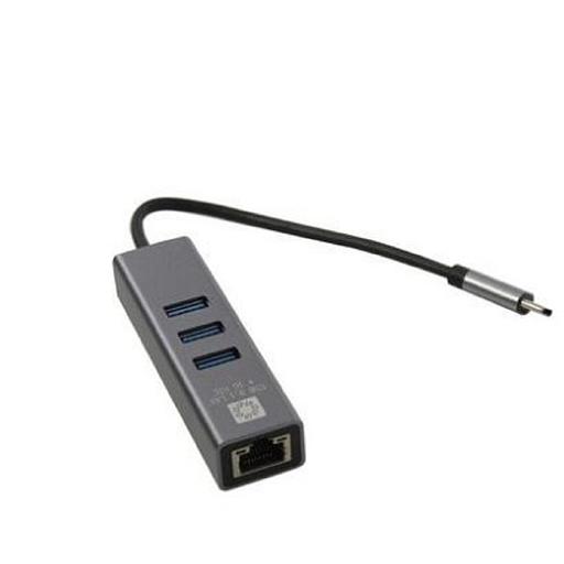 5bites UA3C-45-12BK Кабель-адаптер USB3.1 / 3*USB3.0 / RJ45 1G / AL / GREY фото 1
