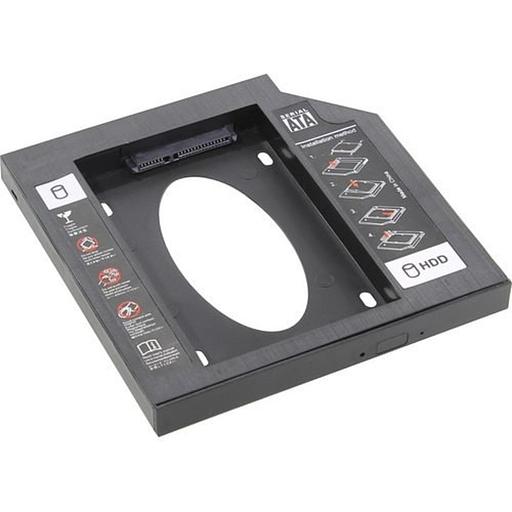 ORIENT UHD-2SC12PL, Шасси для 2.5" SATA HDD для установки в SATA отсек оптического привода ноутбука 12.7 мм, пластик (30843) фото 1