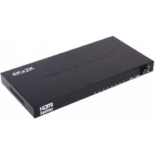 ORIENT HDMI 4K Splitter HSP0108H, 1->8, HDMI 1.4/3D, UHDTV 4K(3840x2160)/HDTV1080p/1080i/720p, HDCP1.2, внешний БП 5В/3A, метал.корпус (29987) фото 1