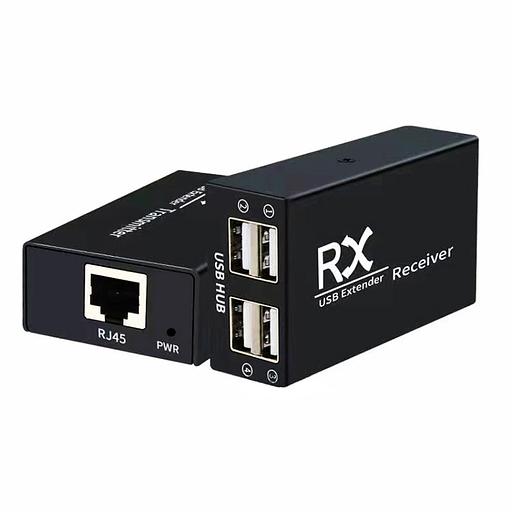 ORIENT VE01U4P, USB extender, удлинитель до 60 м по витой паре, USB хаб 4 порта, подключается 1 кабель UTP Cat5e/6, питание от внешнего БП (31252) фото 1