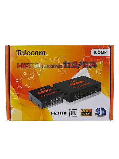 Telecom Разветвитель HDMI 1=>2 4k@30Hz [6937510891719] фото 1