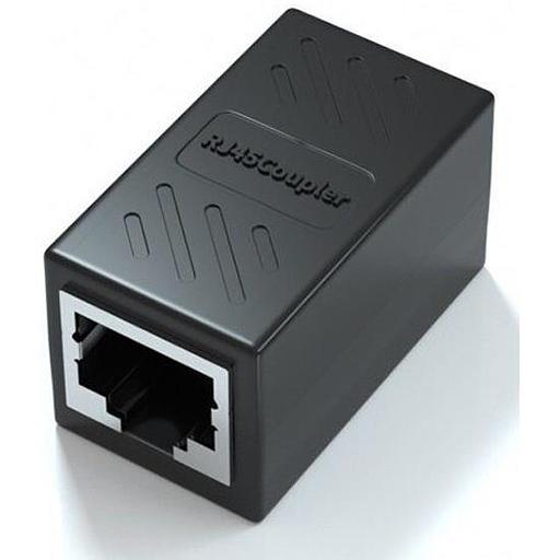 VCOM CT251S Модуль RJ-45 (F) <->RJ-45(F),FTP, проходной, ABS пластик, черный, кат. 5e фото 1