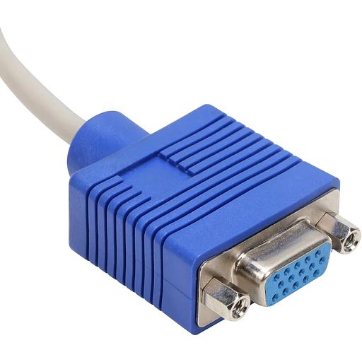 VCOM VVG6530 Кабель-разветвитель VGA 1=>2 (1x15M/2 x15F), {VGA Spliter Cable 0.3m} [06937510841219] фото 3