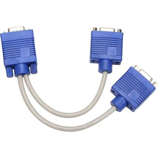 VCOM VVG6530 Кабель-разветвитель VGA 1=>2 (1x15M/2 x15F), {VGA Spliter Cable 0.3m} [06937510841219] фото 4