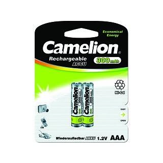 Camelion AAA- 300mAh Ni-Cd BL-2 (NC-AAA300BP2, аккумулятор,1.2В) (2 шт. в уп-ке) фото 1