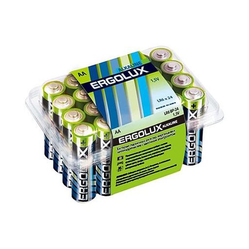 NEW Ergolux LR6 Alkaline BP-24 (LR6 BP-24, батарейка,1.5В) (24 шт. в уп-ке) фото 1