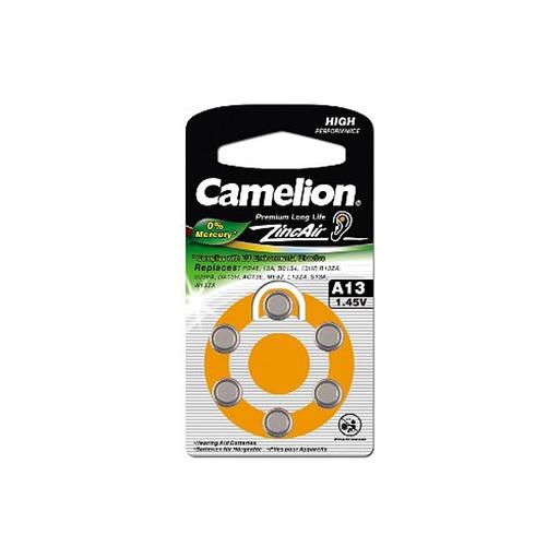 Camelion ZA13 BL-6 Mercury Free (A13-BP6(0%Hg), батарейка для слуховых аппаратов, 1.4 V,280mAh) (6 шт. в уп-ке) фото 1