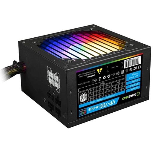 GameMax Блок питания ATX 700W VP-700-RGB-MODULAR 80+, Ultra quiet фото 1
