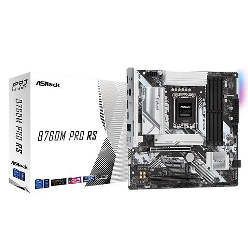 Материнская плата ASROCK B760M PRO RS, LGA1700, B660, 4*DDR5, DP+HDMI, 4xSATA3 6.0 (RAID), M.2 Socket, 4xUSB 3.2, 2xUSB 2.0, mATX; 90-MXBLH0-A0UAYZ (B760M PRO RS) фото 1