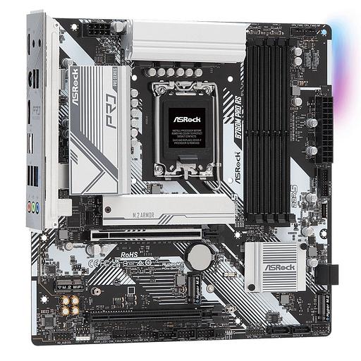 Материнская плата ASROCK B760M PRO RS, LGA1700, B660, 4*DDR5, DP+HDMI, 4xSATA3 6.0 (RAID), M.2 Socket, 4xUSB 3.2, 2xUSB 2.0, mATX; 90-MXBLH0-A0UAYZ (B760M PRO RS) фото 3