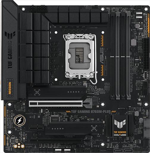 Материнская плата ASUS TUF GAMING B760M-PLUS, LGA1700, B760, 4*DDR5, HDMI+DP, 4xSATA3 + RAID, M2, Audio, Gb LAN, USB 3.2, USB 2.0, mATX;90MB1ES0-M0EAY0 (TUF GAMING B760M-PLUS) фото 1