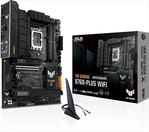 Материнская плата ASUS TUF GAMING B760-PLUS WIFI, LGA1700, B760, 2*DDR5, HDMI+DP, 4xSATA3 + RAID, M2, Audio, Gb LAN, USB 3.2, USB 2.0, ATX; 90MB1ER0-M0EAY0 (TUF GAMING B760-PLUS WIFI) фото 3
