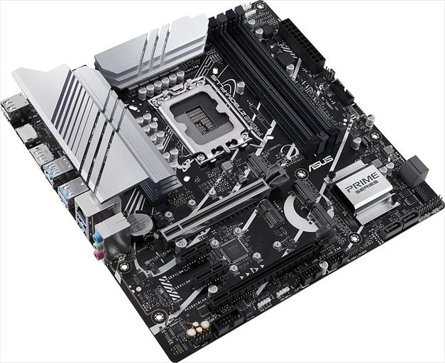 Материнская плата ASUS PRIME Z790M-PLUS, LGA1700, Z790, 4*DDR5, HDMI+DVI+DP, CrossFireX, SATA3 + RAID, Audio, Gb LAN, USB 3.2, USB 2.0, COM*1 header (w/o cable), mATX; 90MB1E70-M0EAY0 (PRIME Z790M-PLUS) фото 2