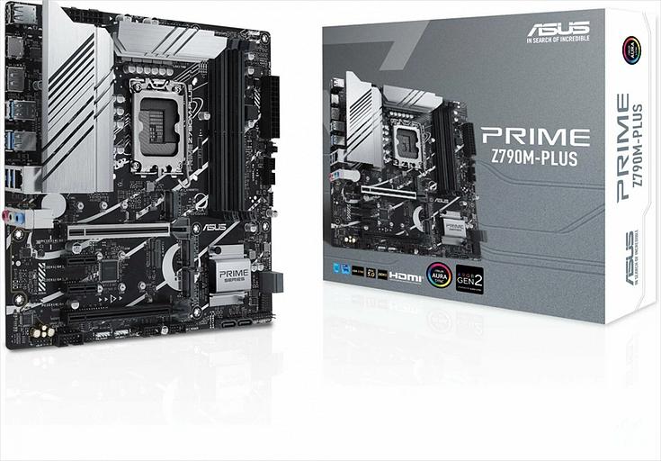 Материнская плата ASUS PRIME Z790M-PLUS, LGA1700, Z790, 4*DDR5, HDMI+DVI+DP, CrossFireX, SATA3 + RAID, Audio, Gb LAN, USB 3.2, USB 2.0, COM*1 header (w/o cable), mATX; 90MB1E70-M0EAY0 (PRIME Z790M-PLUS) фото 3