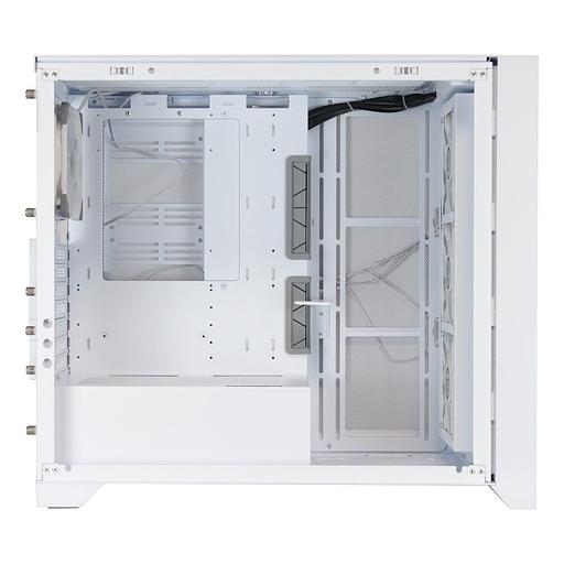 "Lagrange" ATX, White, FANS: 120mm ARGB: 3 Top + 1 Rear + HUB. Drive bay int: 3x3,5" + 3x2,5". 2xUSB3.0+1xUSB-C, Audio I/O, Up to 14x120mm Fans, GPU up to 425mm, PSU max 270mm, CPU cooler up to 190mm, SPCC 1,0mm metal, 4mm TG side panel фото 5