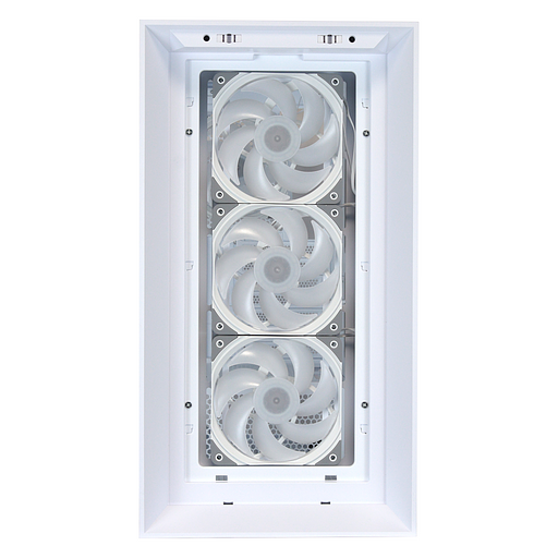 "Lagrange" ATX, White, FANS: 120mm ARGB: 3 Top + 1 Rear + HUB. Drive bay int: 3x3,5" + 3x2,5". 2xUSB3.0+1xUSB-C, Audio I/O, Up to 14x120mm Fans, GPU up to 425mm, PSU max 270mm, CPU cooler up to 190mm, SPCC 1,0mm metal, 4mm TG side panel фото 8