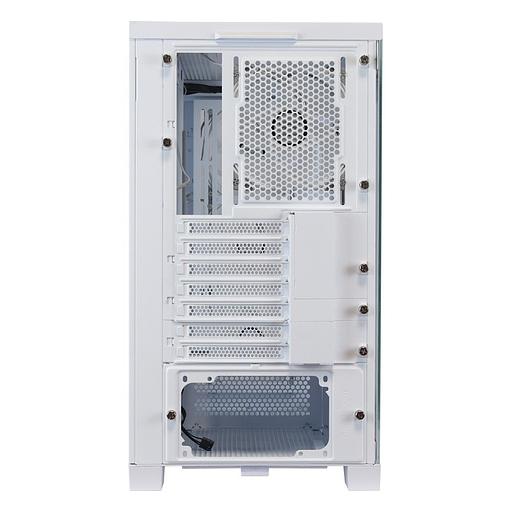 "Lagrange" ATX, White, FANS: 120mm ARGB: 3 Top + 1 Rear + HUB. Drive bay int: 3x3,5" + 3x2,5". 2xUSB3.0+1xUSB-C, Audio I/O, Up to 14x120mm Fans, GPU up to 425mm, PSU max 270mm, CPU cooler up to 190mm, SPCC 1,0mm metal, 4mm TG side panel фото 10