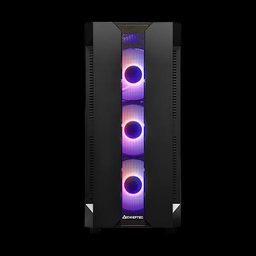 Chieftec Hunter, ATX Gaming case, w/Glass, 4xRGB fan фото 5