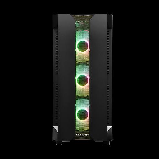 Chieftec Hunter, ATX Gaming case, w/Glass, 4xRGB fan фото 7