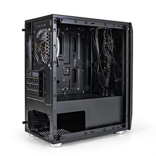 Exegate EX294384RUS Корпус Minitower ExeGate Mistery R2 (mATX, без БП, 2*USB+1*USB3.0, аудио, черный, 1 вент. 12см с RGB подсветкой и полоса на передней панели, боковая панель - закаленное стекло) фото 2
