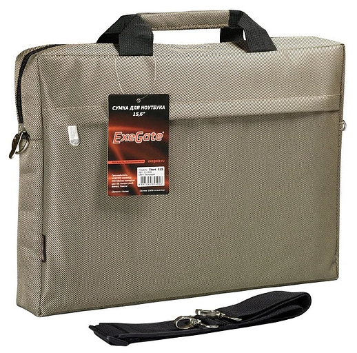 Сумка ExeGate Start S15 Beige, бежевая, полиэстер, для ноутбуков до 15.6" (EX212309RUS) фото 1