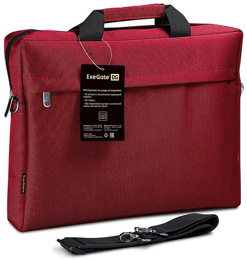 Сумка ExeGate Start S15 Red, красная, полиэстер, для ноутбуков до 15.6" (EX212299RUS) фото 1