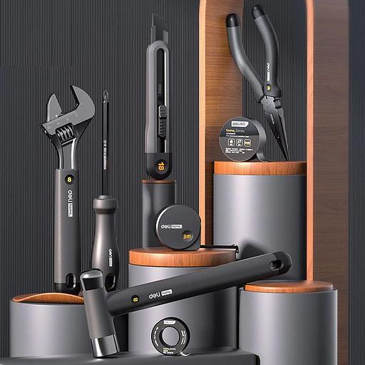 Набор ручного инструмента "Home Series Black" Deli HT0008 8 предметов фото 7