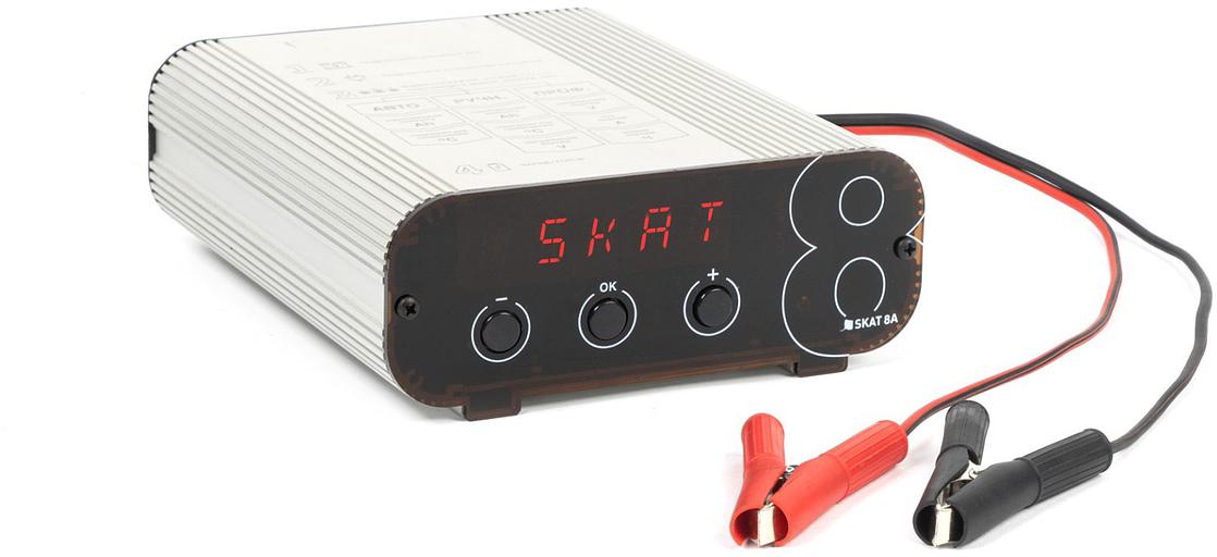248 Компактное автоматическое зарядное устройство для аккумуляторов (АКБ), заряжает все типы свинцово-кислотных АКБ, включая автомобильные. Ток заряда до 8А. IP 50. Бастион SKAT 8A фото 3