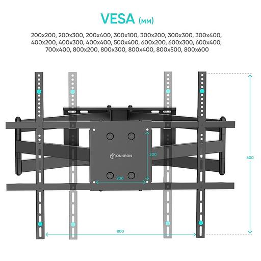 Кронштейн ONKRON M8L черный фото 6