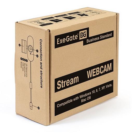 Веб-камера ExeGate Stream C940 2K T-Tripod (матрица 1/3" 5Мп, 2560x1440, 30fps, 4-линзовый объектив (стекло), ручной фокус, USB, микрофон с шумоподавлением, поворотное крепление, телескопический штатив Tripod Tele Ball, кабель 1,5 м, поддержка H.264, Win фото 4