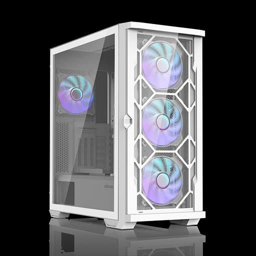 Корпус ZALMAN Z10 DUO White, ATX, WHITE, WINDOW, 2x3.5", 2x2.5", 2xUSB3.0, 1xUSB 3.1 Type-C, FRONT 3x120mm Infinity Mirror ARGB, REAR 1x120mm Infinity Mirror ARGB, replaceable front panel (Z10 DUO White) фото 1