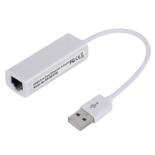 Bion Переходник с кабелем USB A - RJ45, 100мб/с, белый [BXP-A-USBA-LAN-100] фото 1