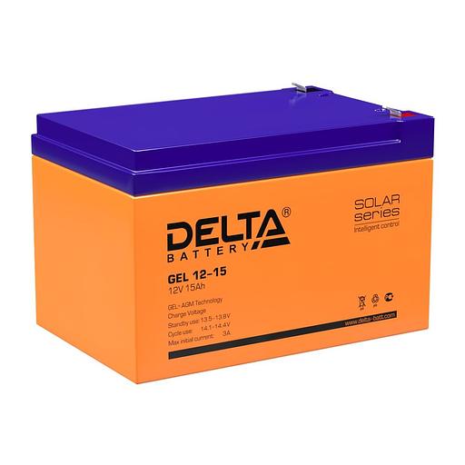 Delta GEL 12-15 (12V/15Ач) свинцово- кислотный аккумулятор фото 1