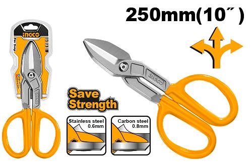 Ножницы по металлу HTS2610,Размер: 10 дюймов, Макс. толщина резки: Углеродистая сталь?0,8 мм, Нержавеющая сталь?0,6 мм фото 1